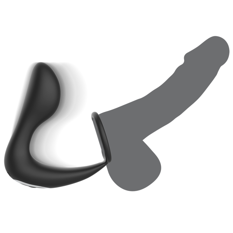 Vibromasseur Couple Anal Télécommandé 2 Moteurs 10 Modes Rechargeable - Black&Silver