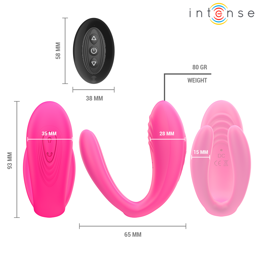 Vibromasseur Couple Julia Double Moteur 10 Modes Télécommande - Intense