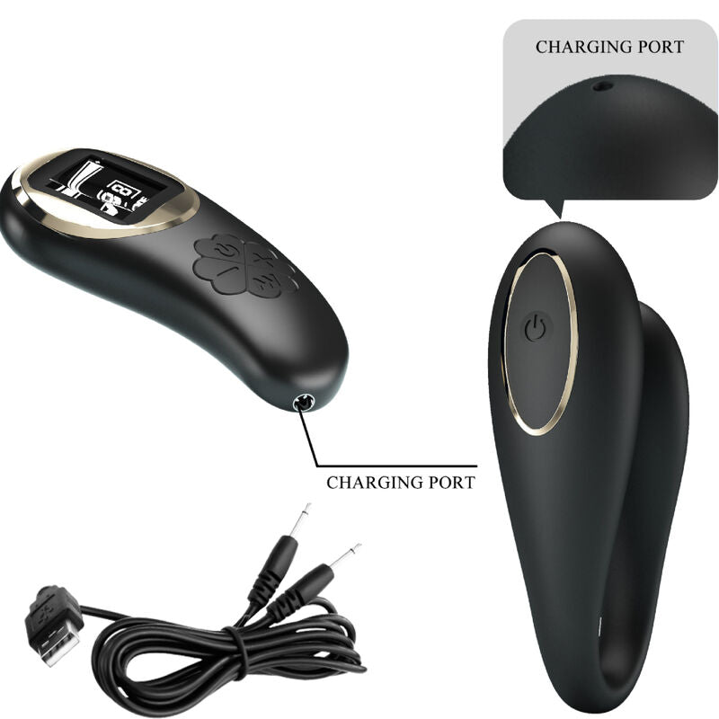 Vibromasseur Couple Nathan Télécommandé Double Stimulation 10 Modes - Pretty Love