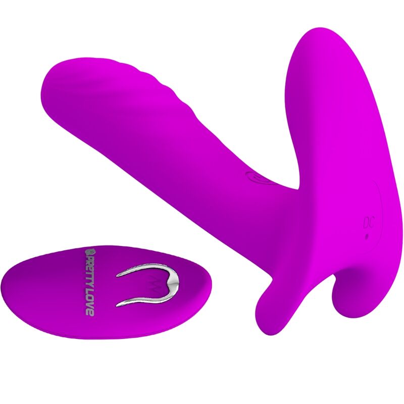 Vibromasseur Couple Télécommandé 12 Vibrations Silicone Violet - Pretty Love