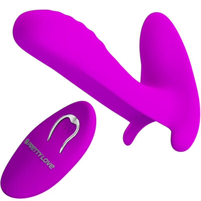 Vibromasseur Couple Télécommandé 12 Vibrations Silicone Violet - Pretty Love