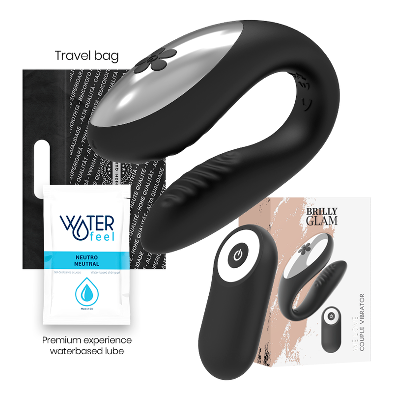 Vibromasseur Couple We Love Télécommande 2 Moteurs 10 Modes IPX6 - Brilly Glam