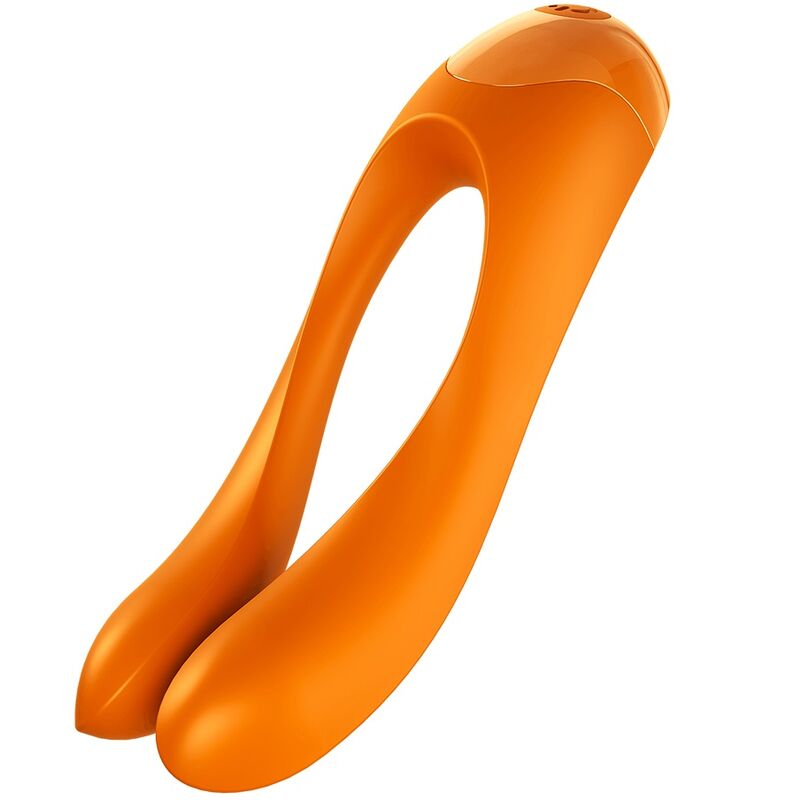 Vibromasseur Doigt Candy Cane Orange Compact IPX7 - Satisfyer