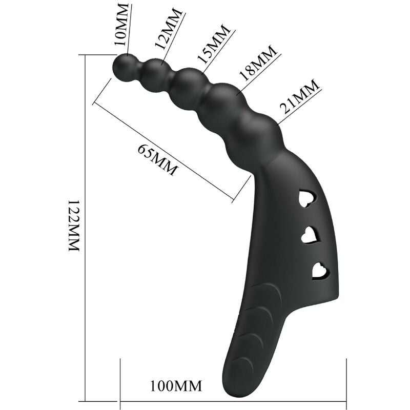 Vibromasseur Doigt Jordin Silicone Nervuré 10 Vibrations Rechargeable - Pretty Love