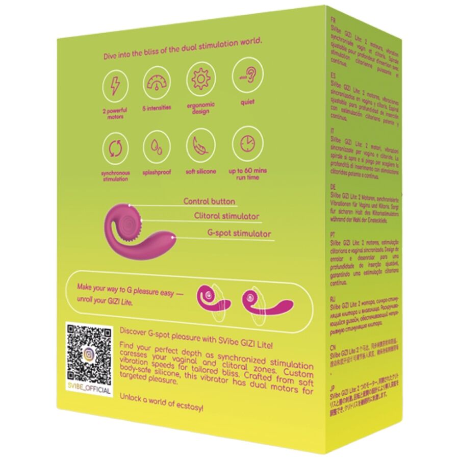 Vibromasseur Double Stimulation Gizi Lite Point G et Clitoris - Snail Vibe