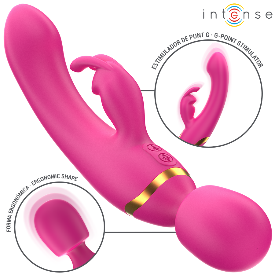 Vibromasseur Double Winona Rabbit & Wand 2-en-1 Rechargeable - Intense