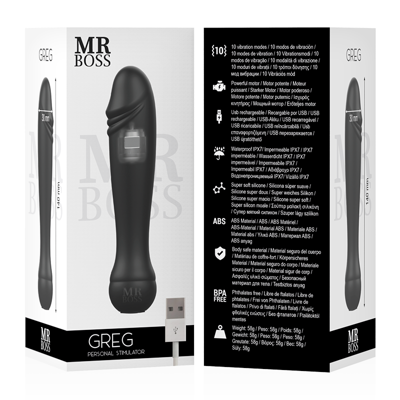 Vibromasseur Greg Personal Stimulator 10 Modes USB IPX7 - Mr. Boss