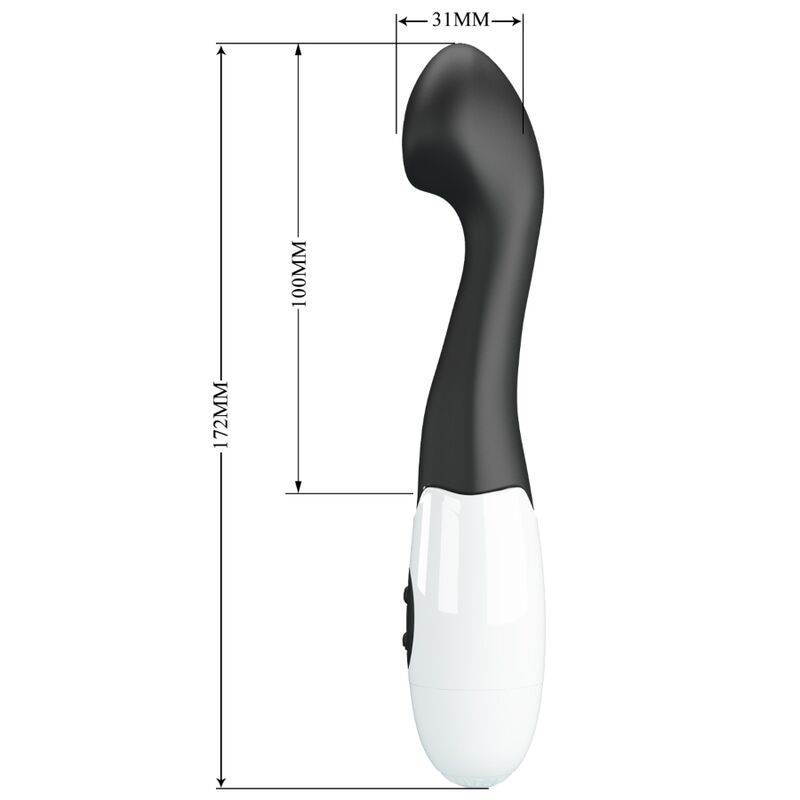 Vibromasseur Point G Charles Silicone 30 Modes Noir - Pretty Love