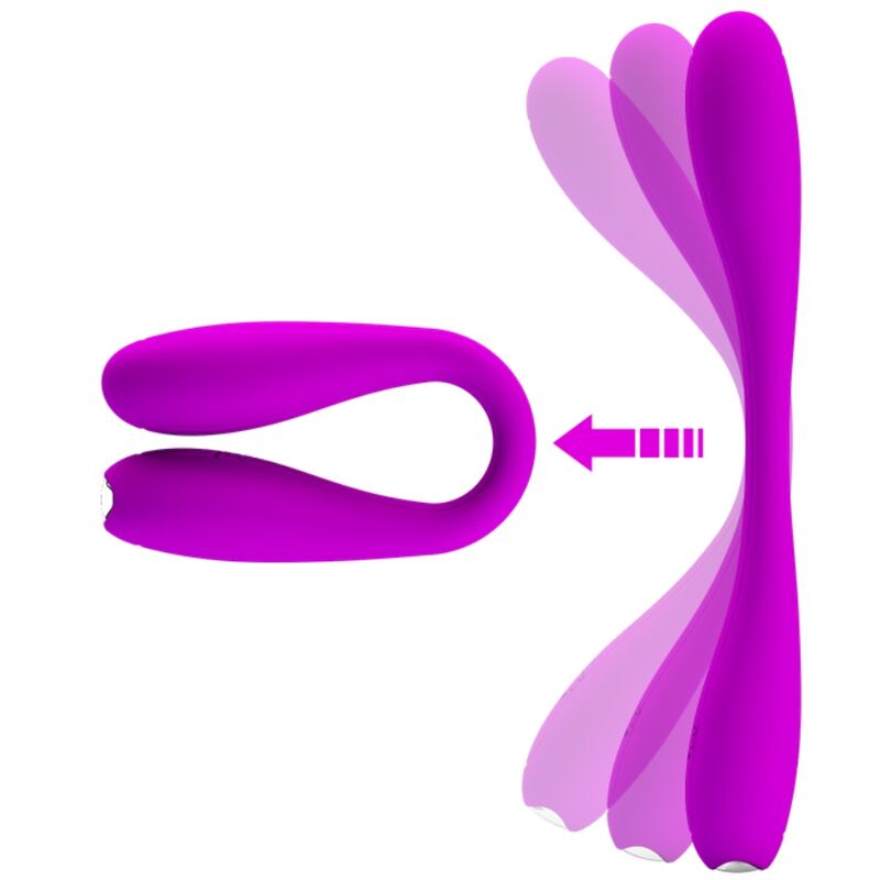 Vibromasseur Point G Clitoris Yedda Forme C Flexible 12 Modes - Pretty Love