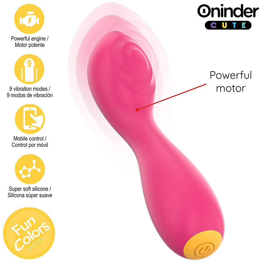 Vibromasseur Point G Connecté Tapping 9 Modes 12,5 cm IPX7 - Oninder Cute