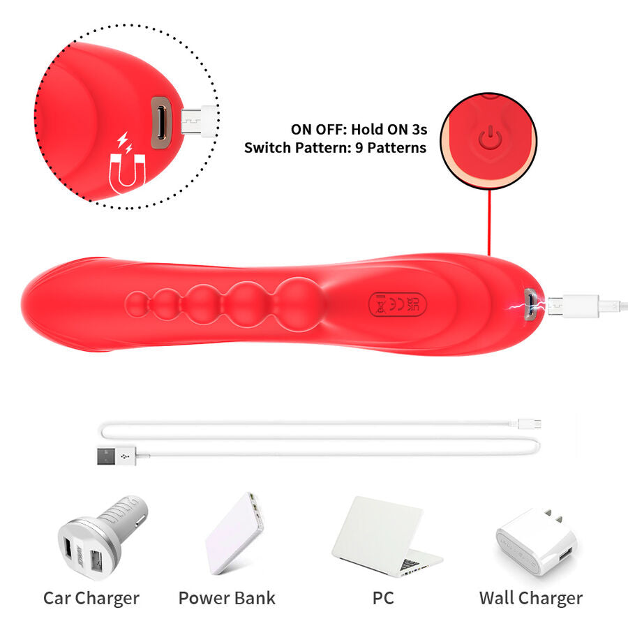 Vibromasseur Point G et Clitoris Double Stimulation 18 Modes Rechargeable - Armony