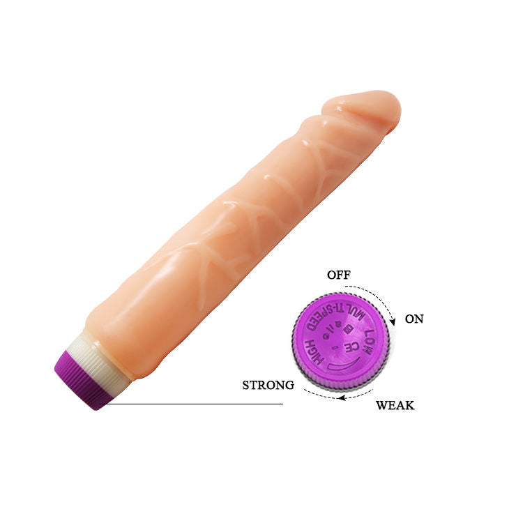 Vibromasseur Réaliste Vagues de Plaisir 25,5 cm Simple et Puissant - Baile