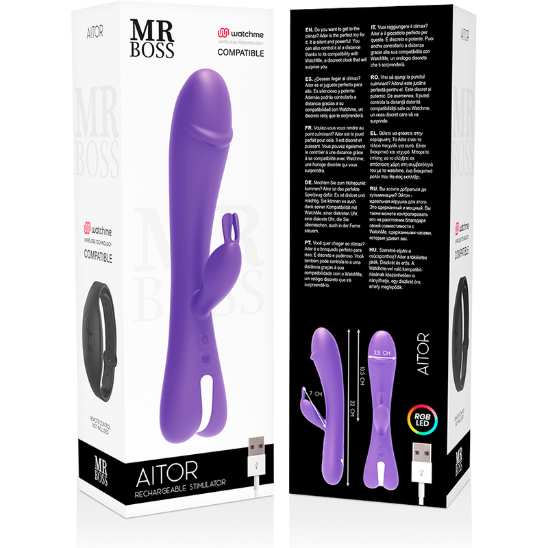 Vibromasseur Rabbit Aitor Connecté WatchMe 2 Moteurs 10 Vibrations - Mr. Boss