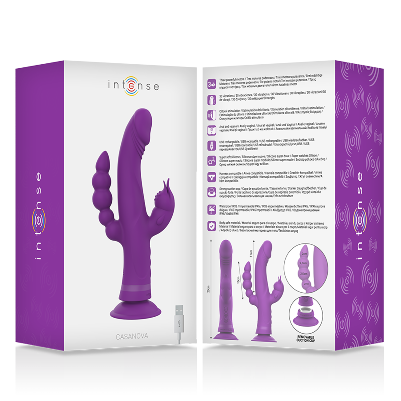 Vibromasseur Rabbit Casanova Triple Moteur 30 Modes Rechargeable - Intense