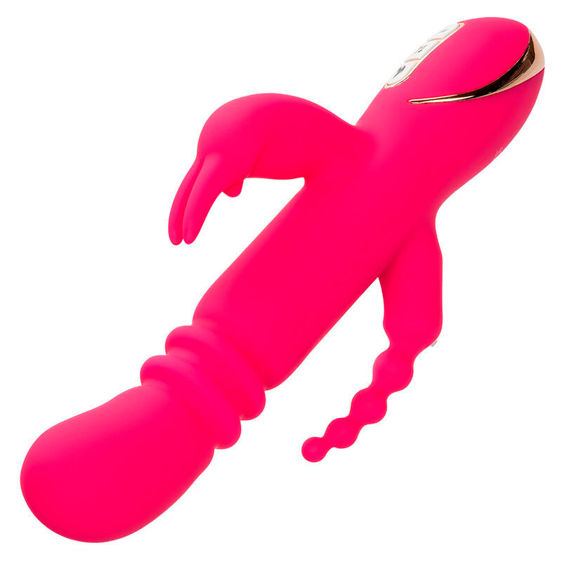 Vibromasseur Rabbit Chauffant Jack Fantasy Triple Poussée 7 Modes - CalExotics