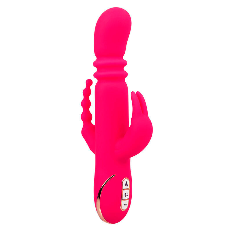 Vibromasseur Rabbit Chauffant Jack Fantasy Triple Poussée 7 Modes - CalExotics