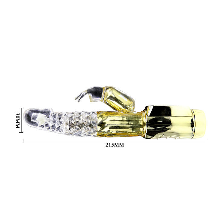 Vibromasseur Rabbit Gold Prince Billes Rotatives 12 Vibrations 4 Rotations - Baile