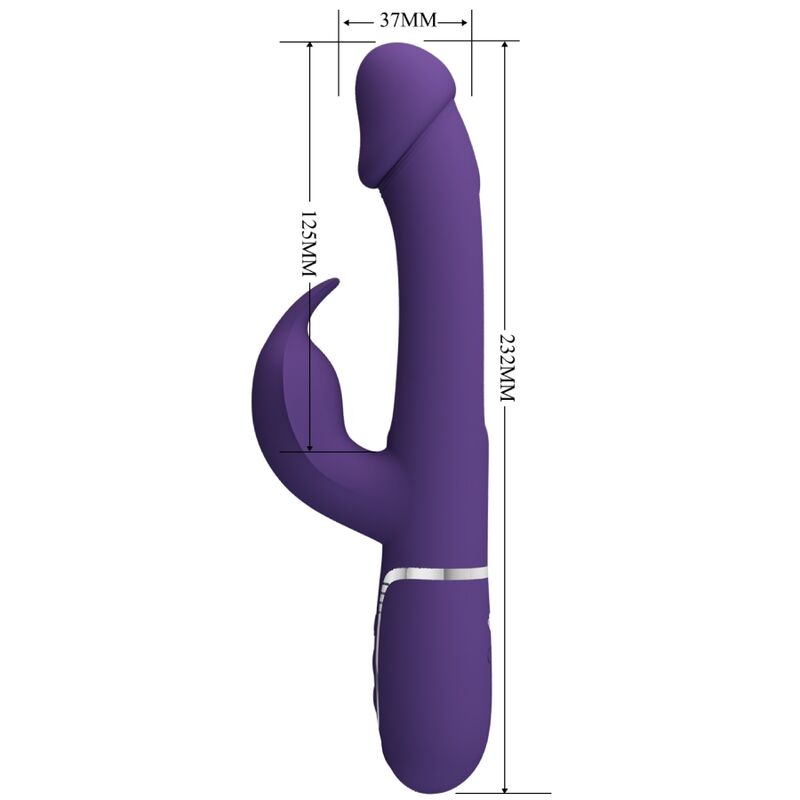 Vibromasseur Rabbit Kampas Langue Oscillante Bouton Climax Rechargeable - Pretty Love