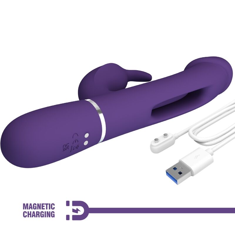 Vibromasseur Rabbit Kampas Langue Oscillante Bouton Climax Rechargeable - Pretty Love