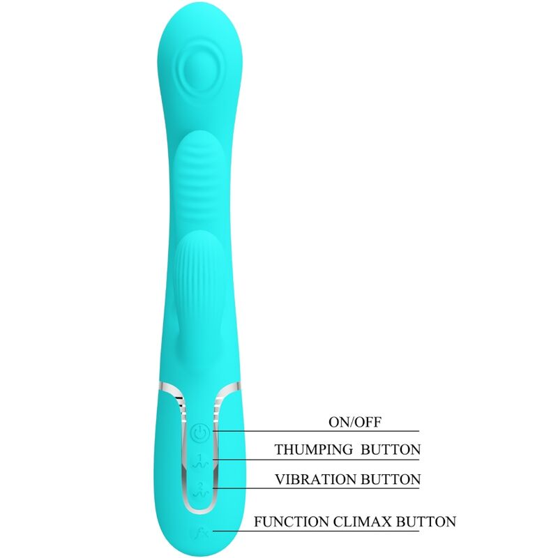 Vibromasseur Triple Rabbit Shania Langue Stimulante - Silicone - Pretty Love