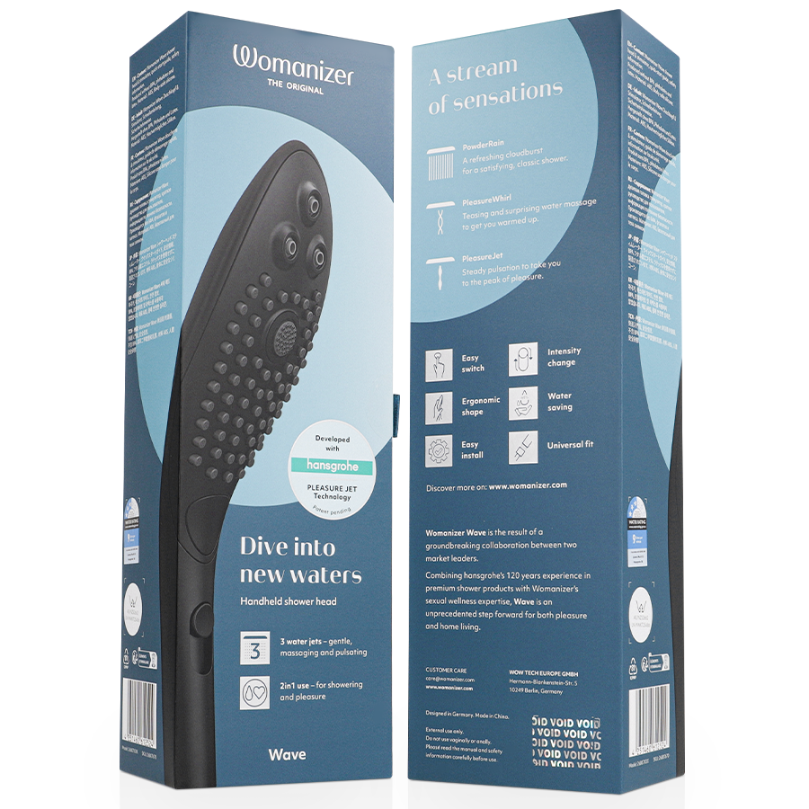 Womanizer Wave - Pommeau de Douche Stimulant Clitoridien  3 Modes Jets